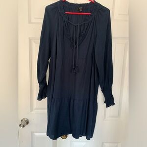 J.Crew Blue Navy Long sleeve Dress